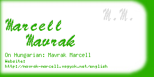 marcell mavrak business card